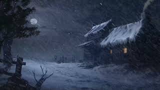 Freezing Blizzard Winter Storm  Icy Snowstorm amp Strong Howling Wind  Deep Sleep Relaxation Study [upl. by Sulakcin424]