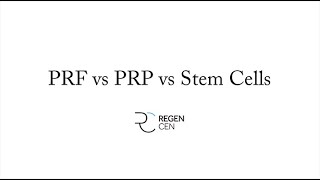 PRF vs PRP vs Stem Cells [upl. by Dahraf]