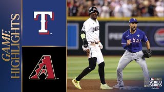 Rangers vs Dbacks World Series Game 3 Highlights 103023  MLB Highlights [upl. by Nnaeirrac147]