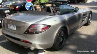 HD 3x MercedesBenz SLR McLaren Roadster 722 S w wheelspin SLR Cabrio SLR  SOUNDSTART UP [upl. by Wolsky]