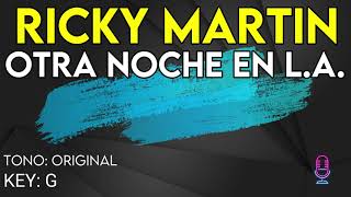 Ricky Martin  Otra Noche en LA  Karaoke Instrumental [upl. by Aniretake]