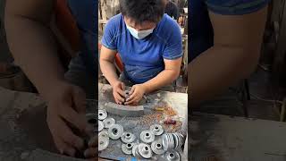 Metal Polishing Grinder Disk making process Goodtools and machinery make work easy [upl. by Caasi920]