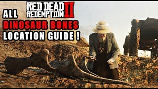 Red Dead Redemption 2  All 30 Dinosaur Bones FAST Location Guide  A Test of Faith  Jawbone Knife [upl. by Neehs872]