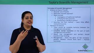 Class 12th – Taylor’s Scientific Management  Business Studies  Tutorials Point [upl. by Pinter]