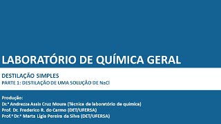 LQG  Prática 4 pt 1 Destilação de uma solução de NaCl [upl. by Nomelif]