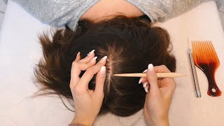 ASMR Tingly SCALP Inspection with NAILS  Relaxing Hairplay amp Nitpicking for SLEEP Real Person [upl. by Alleinnad]