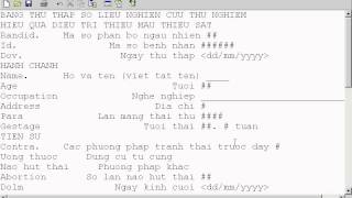 Tao bo cau hoi voi Epidata  2014 từ tập tin Word [upl. by Inesita]