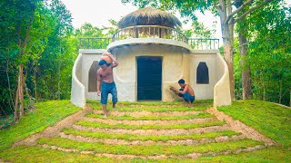 We Build The Most Epic Jungle Home Villa by Hand [upl. by Ennasor]