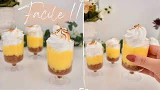 Verrine façon tarte au citron meringuée en 15 min  🍋 Recette facile et rapide ✨ [upl. by Ferdy673]