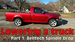 Lowering a truck using a Belltech spindle drop [upl. by Oirevlis]