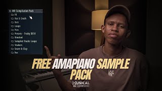 Making an Amapiano beat with a FREE sample pack [upl. by Aidnama]