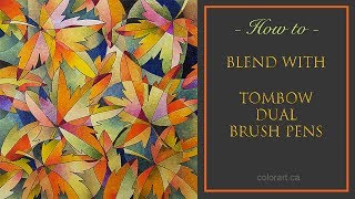 Coloring with Tombow Dual Brush Pen  blending technique [upl. by Gorey]