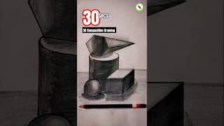 ⬆️3D Composition Drawing art trending shorts [upl. by Hubert]