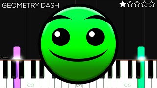 Geometry Dash  Level 2  Back On Track  EASY Piano Tutorial [upl. by Snyder]