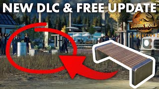 BENCHES BINS amp NEW DINOSAURS  Jurassic World Evolution 2 DLC amp Free Update TEASER [upl. by Roid]