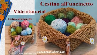 Cestino alluncinetto Cordino Thay Swan Black ORO cestinouncinetto basketcrochet cestadeganchillo [upl. by Ennaylil203]