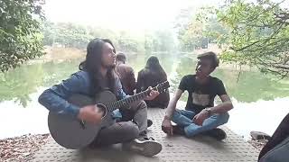 Nikosh Kalo Ei Adhare  Acoustic Guitar Cover [upl. by Jennee394]