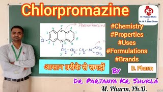 Chlorpromazine Hydrochloride  Antipsychotics  Tranquilizers  Pharmaceutical Chemistry  D Pharm [upl. by Omrelliug]