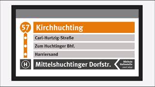 BSAG Haltestellenansagen  Linie 57  Ri SodenmattKirchhuchting  Herbst 2021 [upl. by Jammin]