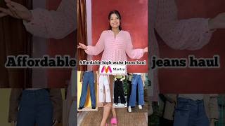 Myntra high waist jeans haul 🛍️ fashion myntra meesho fashionhaul amazon myntra [upl. by Rokach]