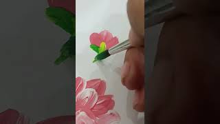 1 stroke painting flower painting krishna drawing ❤️☺️ shorts drawing [upl. by Valle]