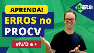 Erros com PROCV  Conheça os Erros mais comuns no PROCV [upl. by Saticilef]