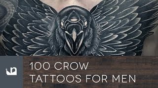 100 Crow Tattoos For Men [upl. by Liatnahs792]