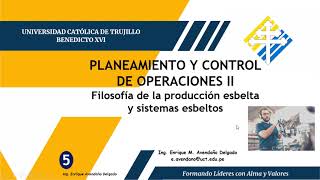 Filosofía de la producción esbeltay sistemas esbeltos [upl. by Ainex]