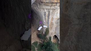 Todays jumping into a cave in Bulgaria 😲 flying paragliding ytstudio ytvirel youtube [upl. by Laughlin]