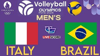 OLYMPIC MENS VOLLEYBALL LIVE │ BRAZIL vs ITALY [upl. by Schecter]