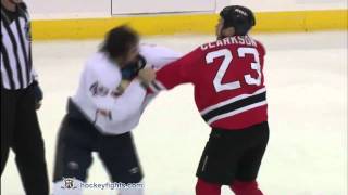 Zack Stortini vs David Clarkson Nov 12 2010 [upl. by Wood354]