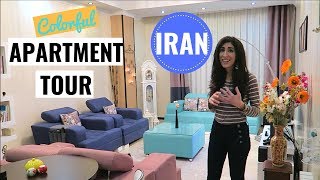 Small Apartment Tour  Colorful One Bedroom in Tehran Iran [upl. by Udenihc438]