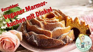 Kurzvideo Veganer Marmorgugelhupf mit Dinkel mit Thermomix und RoseGugelhupfform [upl. by Nahsar988]