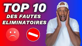 TOP 10 des fautes éliminatoires au permis de conduire [upl. by Akiem576]