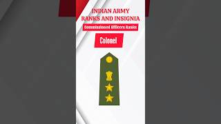 Ranks Insignia amp Hierarchy in the Indian Army [upl. by Iosep]