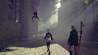 NieRAutomata walkthrough  Part 34 Route A  accessing the inaccessable [upl. by Decato]