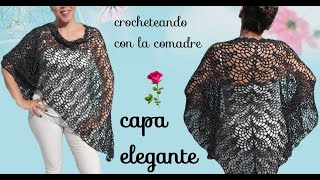 ✨✨✨CAPA O CHALINA ELEGANTE A CROCHET UVITAS [upl. by Vera229]