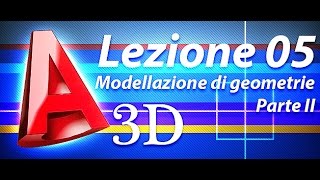 Autocad 3d Tutorial  Lezione 05  Modellazione di geometrie prese dal libro SITELESS  Parte II [upl. by Duester]