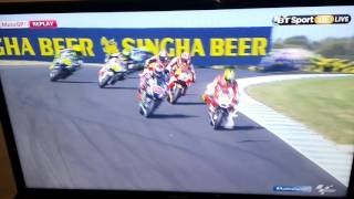 Iannone head butts seagull at Phillip Island [upl. by Bellanca]