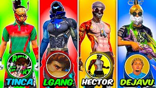 JUGUÉ CON LAS quotSKINS DE YOUTUBERSquot MAS INSANAS ☠️🔥 FREE FIRE [upl. by Kinch720]