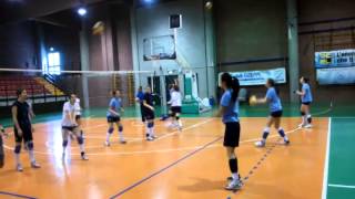 Volley allenamento riscaldamento con il bagher [upl. by Osnohpla]