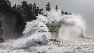 Incredible Stunning Massive Pacific Ocean Waves at Cape Disappointment clear bright 1080p HD [upl. by Ennahtur13]