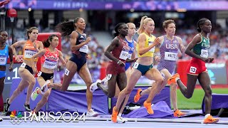 Nikki Hiltz places third claims spot in womens 1500m final  Paris Olympics  NBC Sports [upl. by Ahsya313]