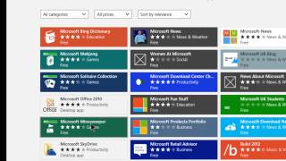 Windows 8 Pro Tutorial 6  Installing Metro Apps  Solitaire Minesweeper Dictionary  Free Download [upl. by Anaugahs]