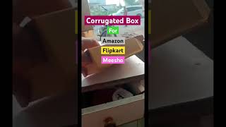 Corrugated box📦AmazonMeesho packaging shippingbox shippingcarton cartoonbox shortsfeed [upl. by Brita440]