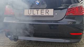 BMW 530i E60 ULTER EXHAUST with valve [upl. by Rezeile]