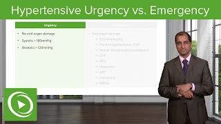 Hypertensive Urgency vs Emergency – Cardiovascular Pathology  Lecturio [upl. by Acinonrev556]