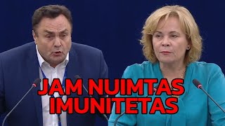 Juknevičienė pažemina Gražulį Europos Parlamente quotJAM NUIMTAS IMUNITETASquot 😎 [upl. by Dercy]