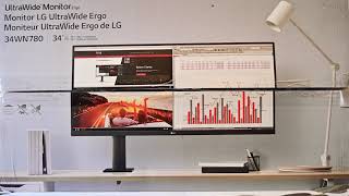 LG 34WN78034quot Ultra Wide Ergo QHD IPS HDR Monitor with FreeSync [upl. by Nnylaehs]