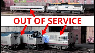 Modeling Amtrak Hiawatha Service Failures In Miniature HO Scale [upl. by Ayahc940]